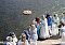 Floating peace wreaths down Sozh River in Gomel 