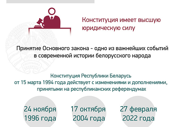 Конституция Республики Беларусь. Инфографика
